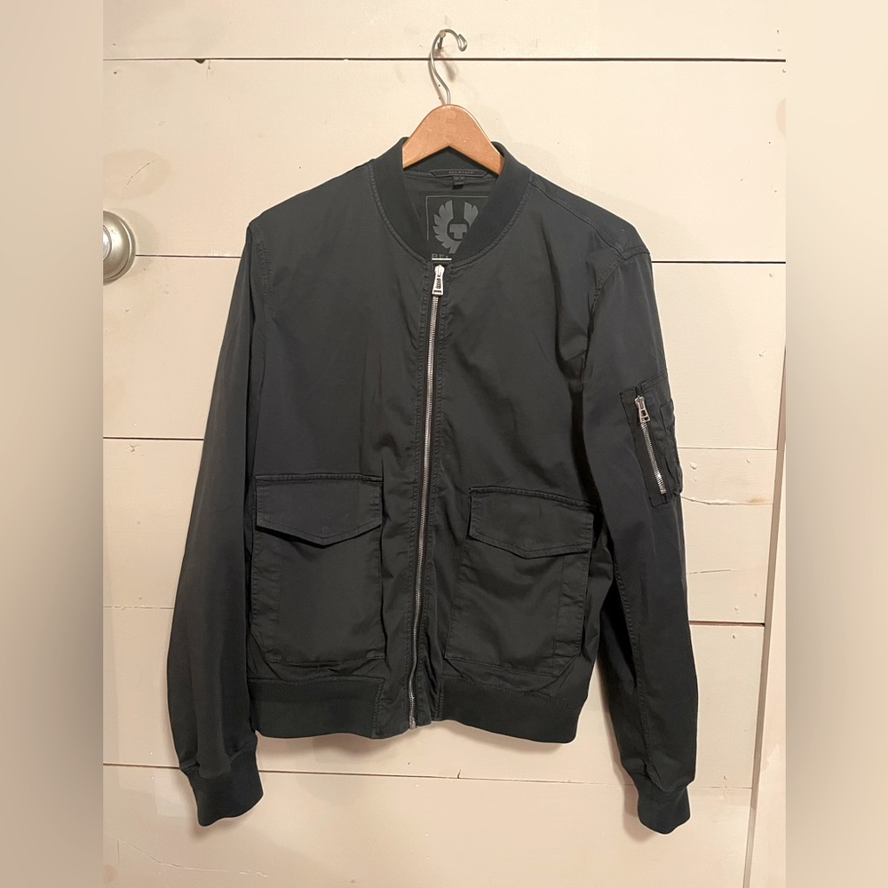 Blue Belfast Bomber Flight Jacket